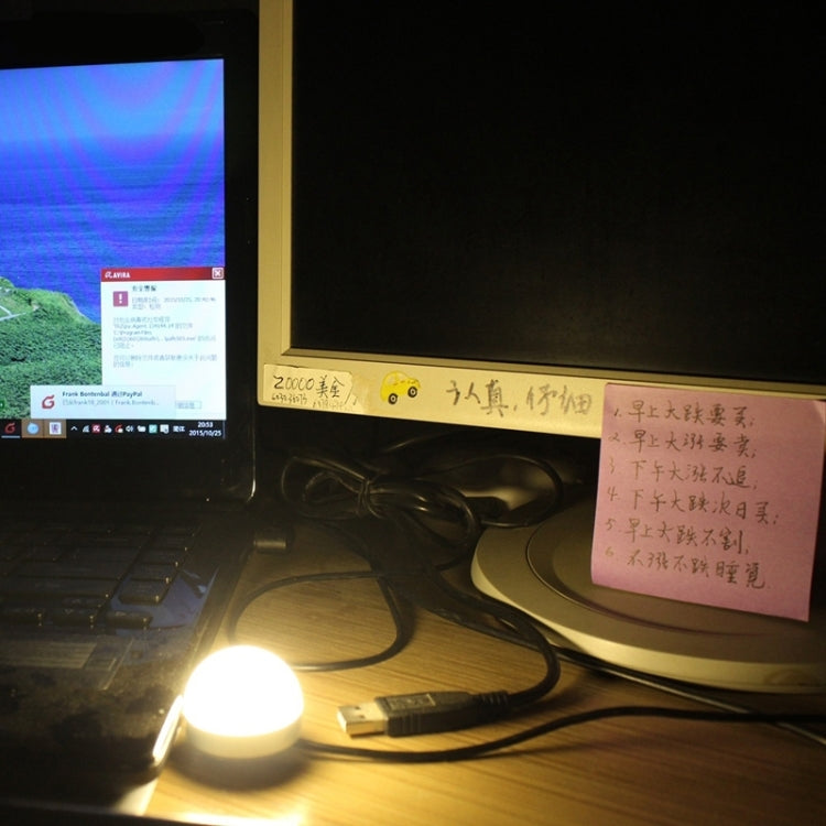 2W Dimmable USB LED Light Bulb with Magnetic, USB-2W-WW 5V 140-150Lumens 6 LED