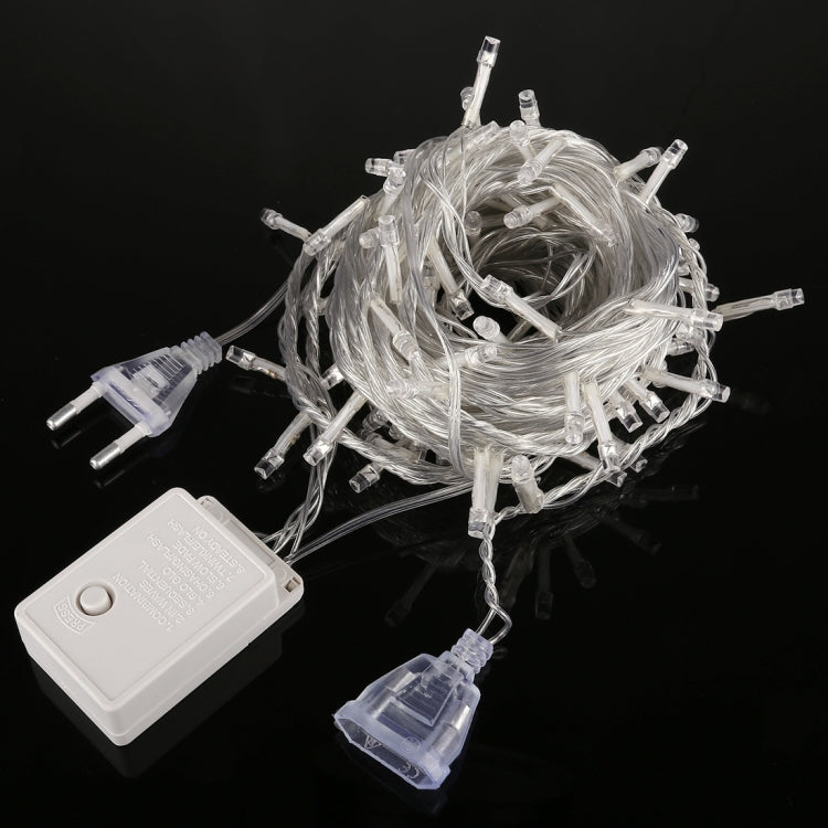 Water-resistant  String Light, Length: 10m, 100 LED, Flashing / Fading / Chasing Effect, with Controller, AC 220V, EU Plug(Pink Light)