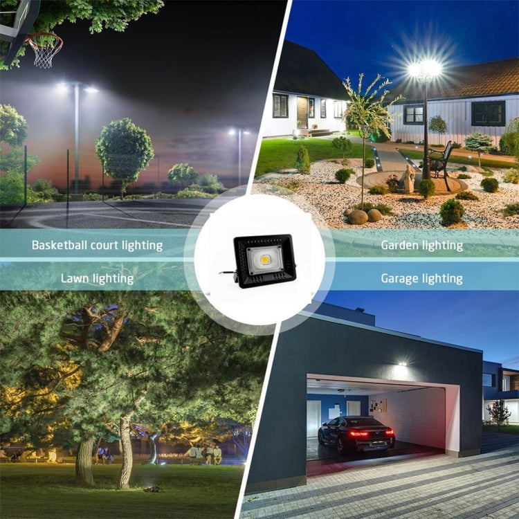 50W Water-resistant LED Floodlight Lamp, Luminous Flux: > 4000LM, PF > 0.9, RA > 80, AC 90-140V(Warm White)