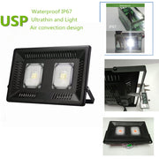 100W Water-resistant LED Floodlight Lamp, 2 x 48 LED SMD 2835, Luminous Flux: > 8000LM, PF > 0.9, RA > 80, AC 90-140V(Warm White)