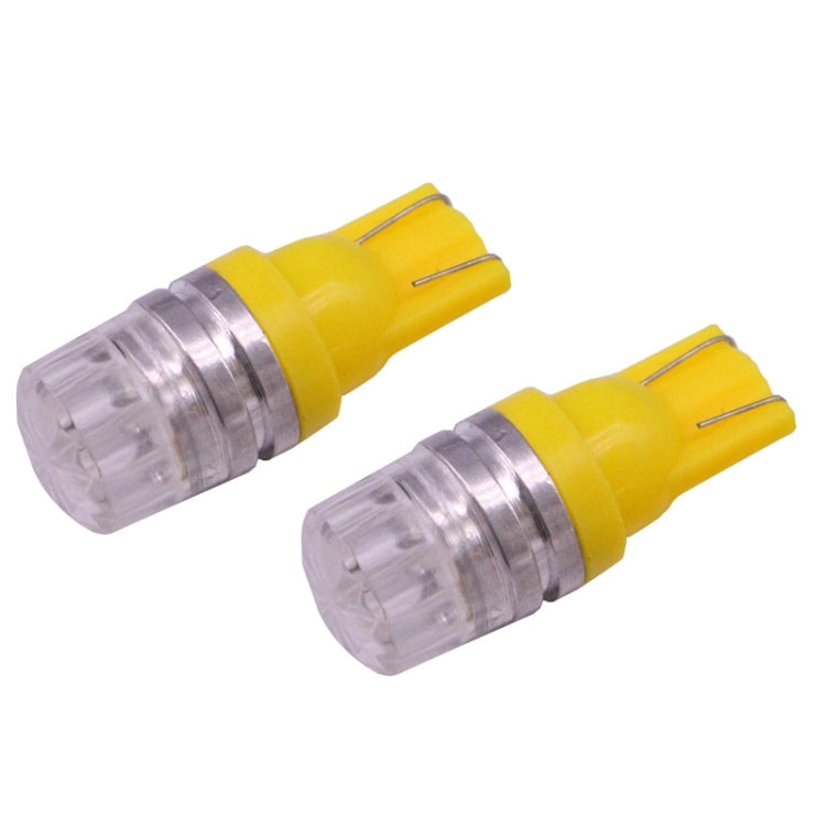 2 PCS T10 1.5W 60LM 1 LED Yellow COB LED Brake Light for Vehicles, DC12V(Yellow) - Instrument Lights by PMC TechLife | Online Shopping South Africa | PMC TechLife | Buy Now Pay Later Mobicred