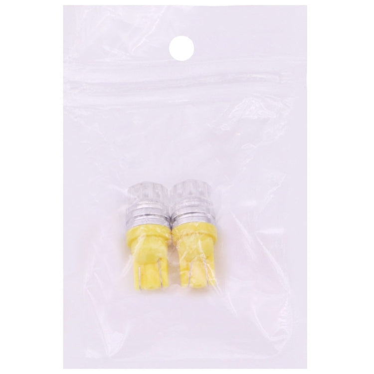 2 PCS T10 1.5W 60LM 1 LED Yellow COB LED Brake Light for Vehicles, DC12V(Yellow) - Instrument Lights by PMC TechLife | Online Shopping South Africa | PMC TechLife | Buy Now Pay Later Mobicred