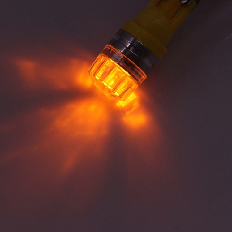 2 PCS T10 1.5W 60LM 1 LED Yellow COB LED Brake Light for Vehicles, DC12V(Yellow) - Instrument Lights by PMC TechLife | Online Shopping South Africa | PMC TechLife | Buy Now Pay Later Mobicred