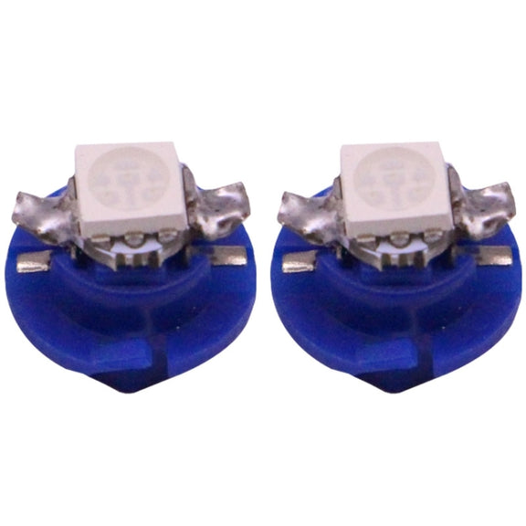 2 PCS B8.4 Blue Light 0.2W 12LM 1 LED SMD 5050 LED Instrument Light Bulb Dashboard Light for Vehicles, DC 12V(Blue)
