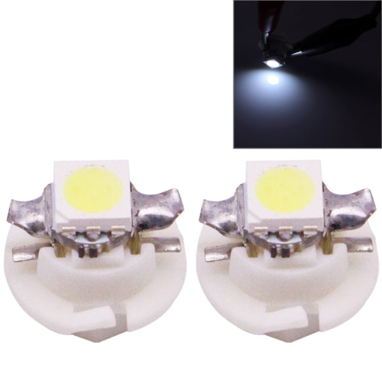2 PCS B8.4 White Light 0.2W 12LM 1 LED SMD 5050 LED Instrument Light Bulb Dashboard Light for Vehicles, DC 12V(White) - Instrument Lights by PMC TechLife | Online Shopping South Africa | PMC TechLife | Buy Now Pay Later Mobicred