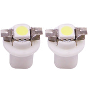 2 PCS B8.5 White Light 0.2W 12LM 1 LED SMD 5050 LED Instrument Light Bulb Dashboard Light for Vehicles, DC 12V(White)