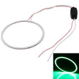 90mm 5W 180LM Angel Eyes Circles Car Headlight COB LED Lights for Vehicles, DC 12-24V (Green Light) - free shipping - PMC TechLife - Order now!