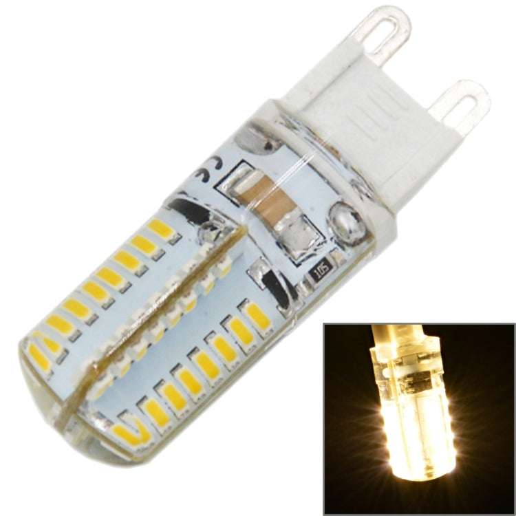 G9 4W 210LM  Silicone Corn Light Bulb, 64 LED SMD 3014, Warm White Light, AC 220V - LED Blubs & Tubes by PMc TechLife | Online Shopping South Africa | PMc TechLife | Buy Now Pay Later Mobicred
