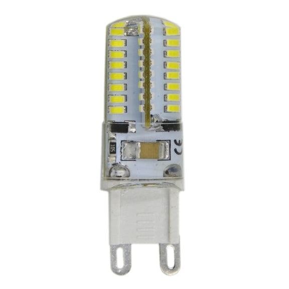 G9 4W 210LM  Silicone Corn Light Bulb, 64 LED SMD 3014, White Light, AC 220V