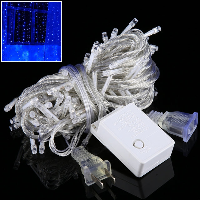 10m LED String Decoration Light, 100 LEDs with End Joint & 8 Display Modes Controller for Christmas Party, AC 110V, US Plug