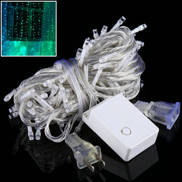 10m LED String Decoration Light, 100 LEDs with End Joint & 8 Display Modes Controller for Christmas Party, AC 110V, US Plug