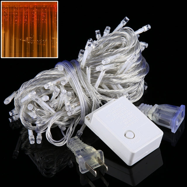 10m LED String Decoration Light, 100 LEDs with End Joint & 8 Display Modes Controller for Christmas Party, AC 110V, US Plug