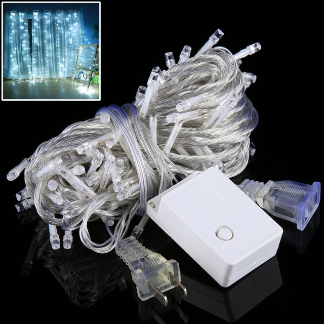 10m LED String Decoration Light, 100 LEDs with End Joint & 8 Display Modes Controller for Christmas Party, AC 110V, US Plug