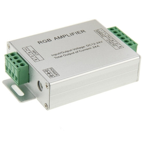 24A RGB Amplifier for LED Light, DC 12V-24V Input(Silver) - LED Controller by PMc TechLife | Online Shopping South Africa | PMc TechLife | Buy Now Pay Later Mobicred
