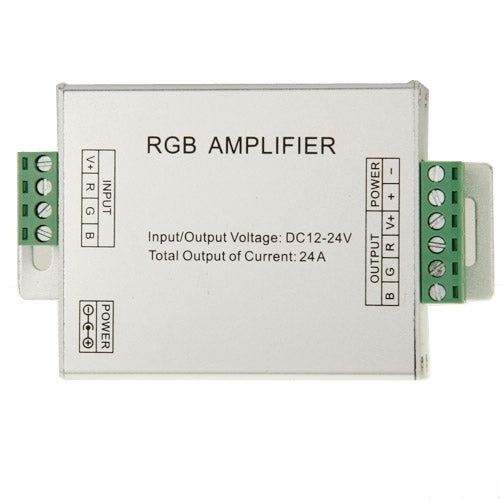 24A RGB Amplifier for LED Light, DC 12V-24V Input(Silver) - LED Controller by PMc TechLife | Online Shopping South Africa | PMc TechLife | Buy Now Pay Later Mobicred