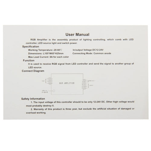 24A RGB Amplifier for LED Light, DC 12V-24V Input(Silver) - LED Controller by PMC Jewellery | Online Shopping South Africa | PMC Jewellery | Buy Now Pay Later Mobicred