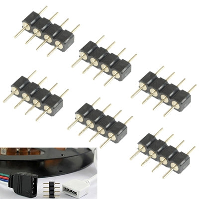 4 Pin Male Connector for RGB LED SMD Strip Light (100pcs in one packaging, the price is for 100pcs) - Connector & Plug by PMC TechLife | Online Shopping South Africa | PMC TechLife