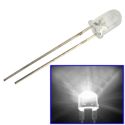 1000pcs 5mm White Light Water Clear LED Lamp (1000pcs in one packaging, the price is for 1000pcs)(White Light)