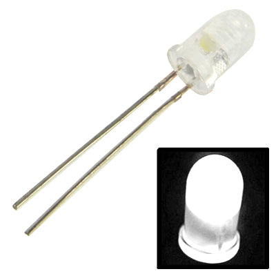 1000 PCS F5 Water Clear LED Emitting Diode Lamp(White Light) - Light Beads by PMC Jewellery | Online Shopping South Africa | PMC Jewellery | Buy Now Pay Later Mobicred