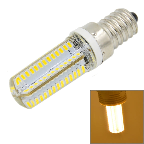 E14 5W 400LM 104 LED SMD 3014 Silicone Corn Light Bulb, AC 220V (Warm White Light)