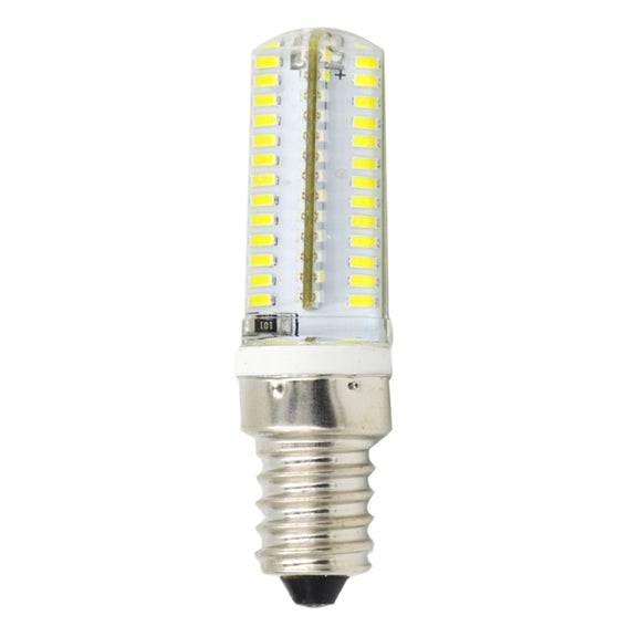 E14 5W 400LM 104 LED SMD 3014 Silicone Corn Light Bulb, AC 220V (White Light)
