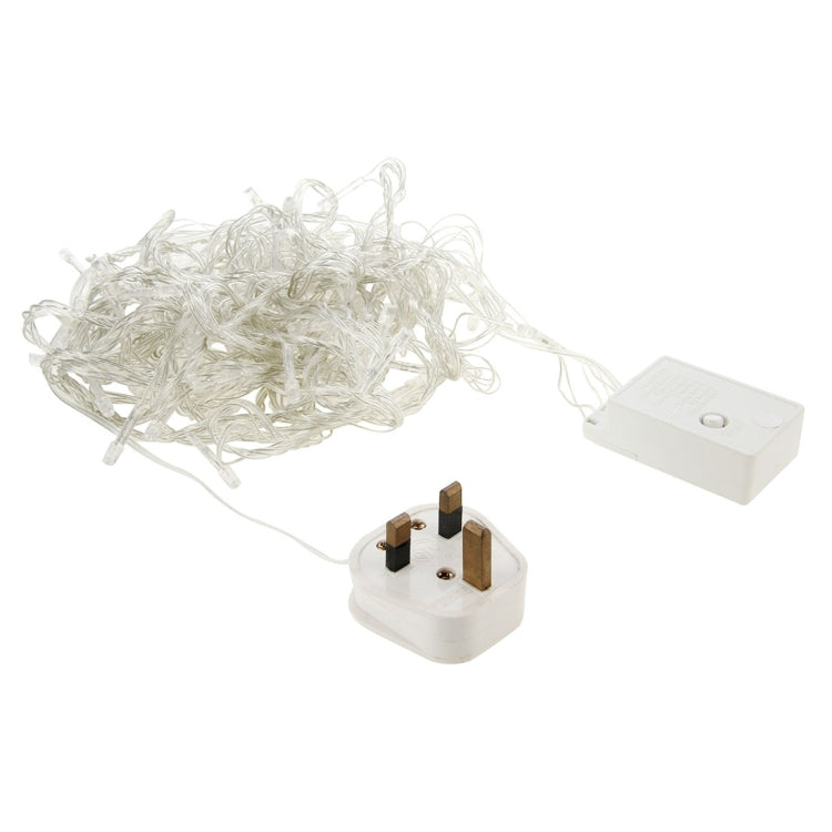 10m Waterproof IP44 String Decoration Light , For Christmas Party, 100 LED White Light, with 8 Functions Controller, 220V, UK Plug - Holiday Lights by PMC TechLife | Online Shopping South Africa | PMC TechLife | Buy Now Pay Later Mobicred