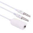 3.5mm Female to 3.5mm Male Microphone Jack + 3.5mm Male Earphone Jack Adapter Cable for Apple Computer, Length: 78cm(White) - free shipping - PMC Jewellery - Order now!