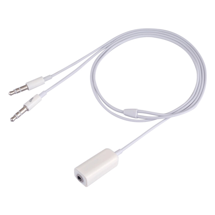 3.5mm Female to 3.5mm Male Microphone Jack + 3.5mm Male Earphone Jack Adapter Cable for Apple Computer, Length: 78cm(White) - free shipping - PMC Jewellery - Order now!