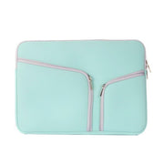 Double Pocket Zip Handbag Laptop Bag for Macbook Air 11.6 inch(Green)