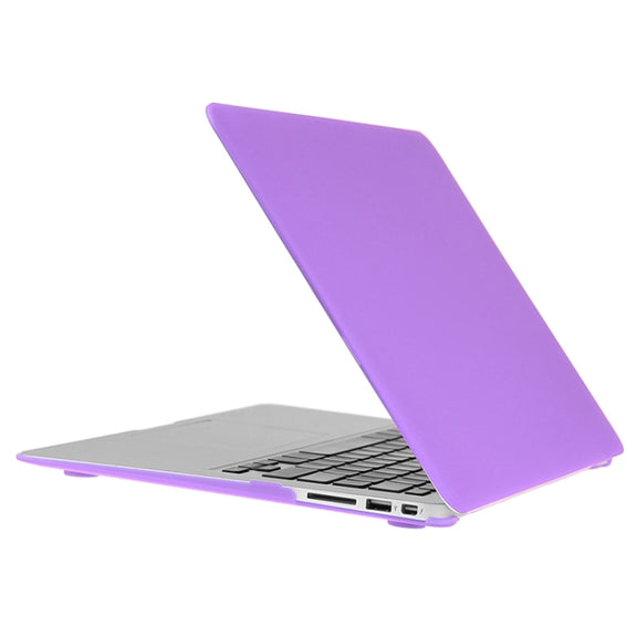 ENKAY for Macbook Air 11.6 inch (US Version) / A1370 / A1465 Hat-Prince 3 in 1 Frosted Hard Shell Plastic Protective Case with Keyboard Guard & Port Dust Plug(Purple)