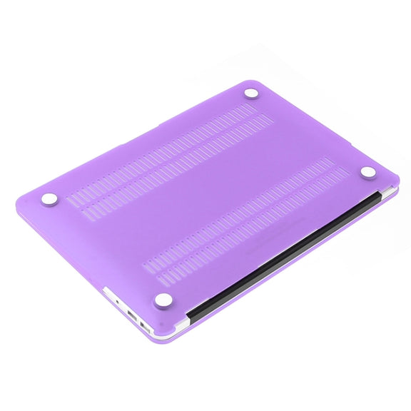 ENKAY for Macbook Air 11.6 inch (US Version) / A1370 / A1465 Hat-Prince 3 in 1 Frosted Hard Shell Plastic Protective Case with Keyboard Guard & Port Dust Plug(Purple)