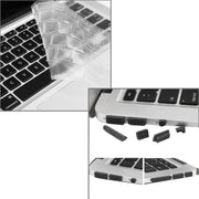 ENKAY for Macbook Air 11.6 inch (US Version) / A1370 / A1465 Hat-Prince 3 in 1 Frosted Hard Shell Plastic Protective Case with Keyboard Guard & Port Dust Plug(White)