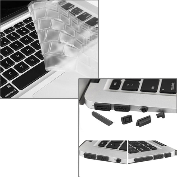 ENKAY for Macbook Air 11.6 inch (US Version) / A1370 / A1465 Hat-Prince 3 in 1 Frosted Hard Shell Plastic Protective Case with Keyboard Guard & Port Dust Plug(White)