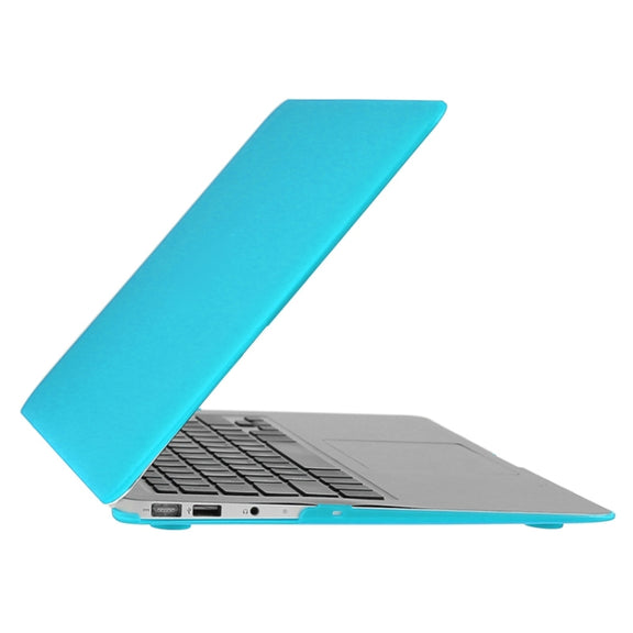 ENKAY for Macbook Air 13.3 inch (US Version) / A1369 / A1466 Hat-Prince 3 in 1 Frosted Hard Shell Plastic Protective Case with Keyboard Guard & Port Dust Plug(Blue)