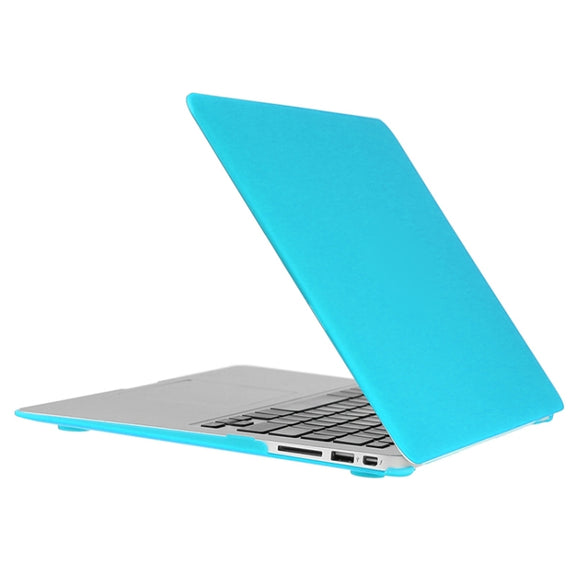ENKAY for Macbook Air 13.3 inch (US Version) / A1369 / A1466 Hat-Prince 3 in 1 Frosted Hard Shell Plastic Protective Case with Keyboard Guard & Port Dust Plug(Blue)