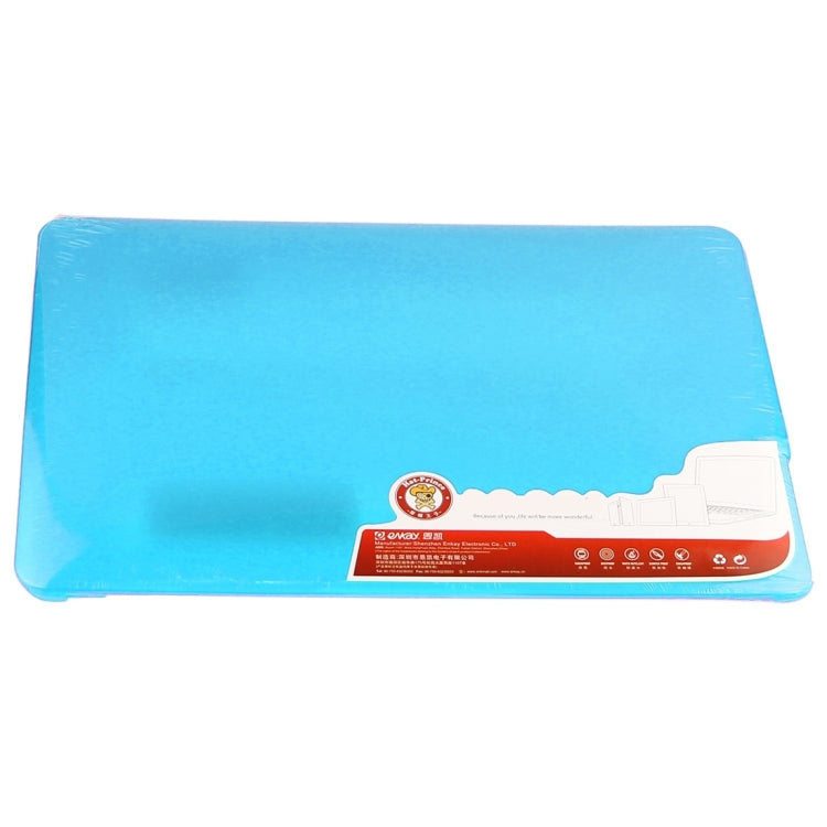 ENKAY for Macbook Air 13.3 inch (US Version) / A1369 / A1466 Hat-Prince 3 in 1 Frosted Hard Shell Plastic Protective Case with Keyboard Guard & Port Dust Plug(Blue)