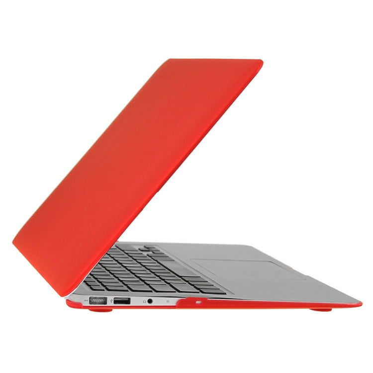 ENKAY for Macbook Air 13.3 inch (US Version) / A1369 / A1466 Hat-Prince 3 in 1 Frosted Hard Shell Plastic Protective Case with Keyboard Guard & Port Dust Plug(Red)