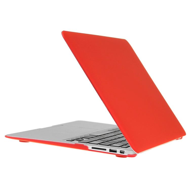 ENKAY for Macbook Air 13.3 inch (US Version) / A1369 / A1466 Hat-Prince 3 in 1 Frosted Hard Shell Plastic Protective Case with Keyboard Guard & Port Dust Plug(Red)