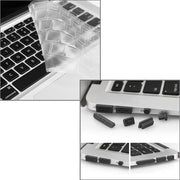 ENKAY for Macbook Air 13.3 inch (US Version) / A1369 / A1466 Hat-Prince 3 in 1 Frosted Hard Shell Plastic Protective Case with Keyboard Guard & Port Dust Plug(Red)
