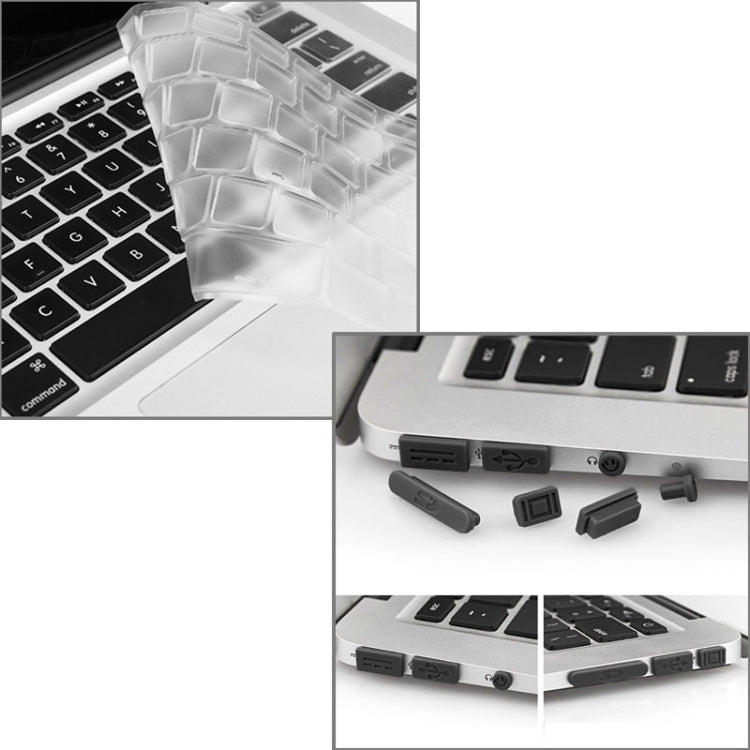 ENKAY for Macbook Air 13.3 inch (US Version) / A1369 / A1466 Hat-Prince 3 in 1 Frosted Hard Shell Plastic Protective Case with Keyboard Guard & Port Dust Plug(Red)