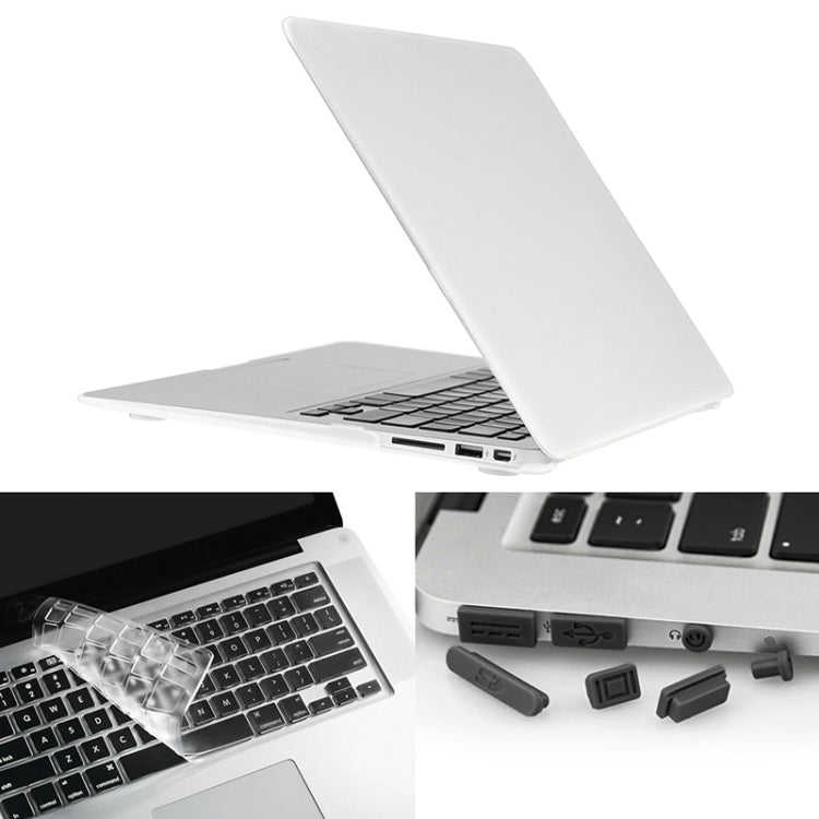 ENKAY for Macbook Air 13.3 inch (US Version) / A1369 / A1466 Hat-Prince 3 in 1 Frosted Hard Shell Plastic Protective Case with Keyboard Guard & Port Dust Plug(White) - free shipping - PMC Jewellery - Order now!