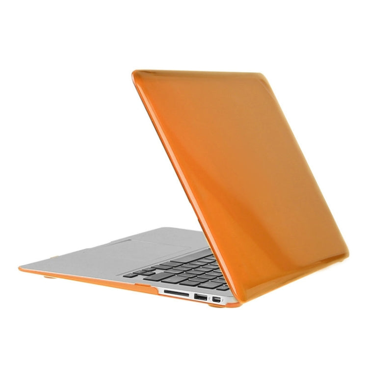 ENKAY for Macbook Air 11.6 inch (US Version) / A1370 / A1465 Hat-Prince 3 in 1 Crystal Hard Shell Plastic Protective Case with Keyboard Guard & Port Dust Plug(Orange)