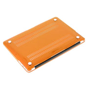 ENKAY for Macbook Air 11.6 inch (US Version) / A1370 / A1465 Hat-Prince 3 in 1 Crystal Hard Shell Plastic Protective Case with Keyboard Guard & Port Dust Plug(Orange)