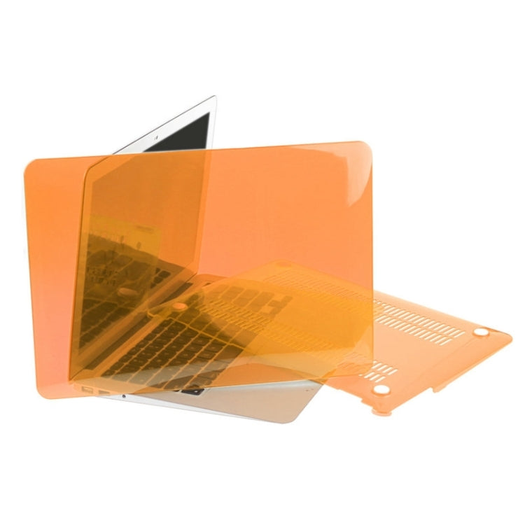ENKAY for Macbook Air 11.6 inch (US Version) / A1370 / A1465 Hat-Prince 3 in 1 Crystal Hard Shell Plastic Protective Case with Keyboard Guard & Port Dust Plug(Orange)