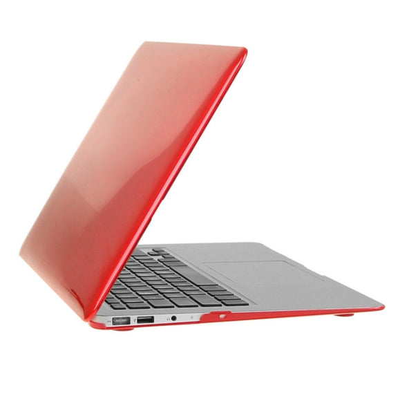 ENKAY for Macbook Air 11.6 inch (US Version) / A1370 / A1465 Hat-Prince 3 in 1 Crystal Hard Shell Plastic Protective Case with Keyboard Guard & Port Dust Plug(Red)