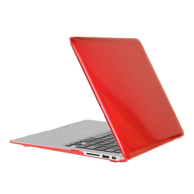 ENKAY for Macbook Air 11.6 inch (US Version) / A1370 / A1465 Hat-Prince 3 in 1 Crystal Hard Shell Plastic Protective Case with Keyboard Guard & Port Dust Plug(Red)