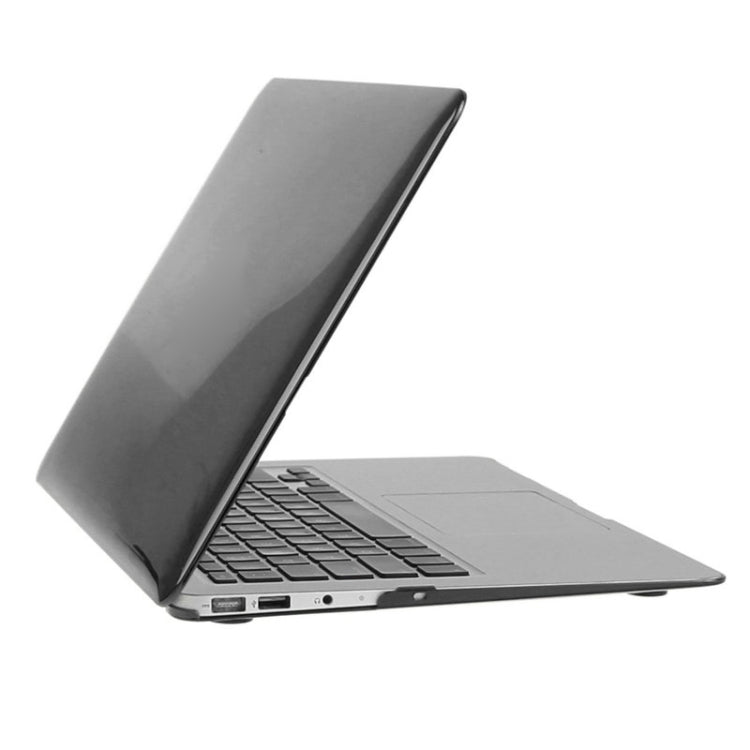 ENKAY for Macbook Air 13.3 inch (US Version) / A1369 / A1466 Hat-Prince 3 in 1 Crystal Hard Shell Plastic Protective Case with Keyboard Guard & Port Dust Plug(Black)