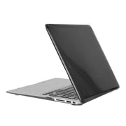 ENKAY for Macbook Air 13.3 inch (US Version) / A1369 / A1466 Hat-Prince 3 in 1 Crystal Hard Shell Plastic Protective Case with Keyboard Guard & Port Dust Plug(Black)