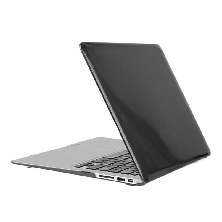 ENKAY for Macbook Air 13.3 inch (US Version) / A1369 / A1466 Hat-Prince 3 in 1 Crystal Hard Shell Plastic Protective Case with Keyboard Guard & Port Dust Plug(Black)
