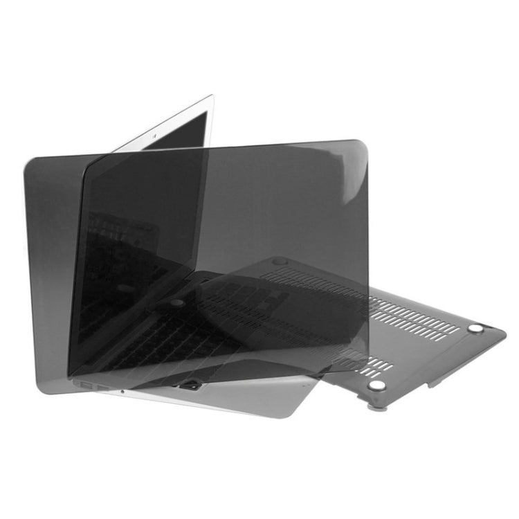 ENKAY for Macbook Air 13.3 inch (US Version) / A1369 / A1466 Hat-Prince 3 in 1 Crystal Hard Shell Plastic Protective Case with Keyboard Guard & Port Dust Plug(Black)